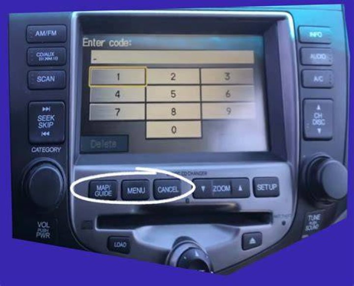 honda pilot radio code
