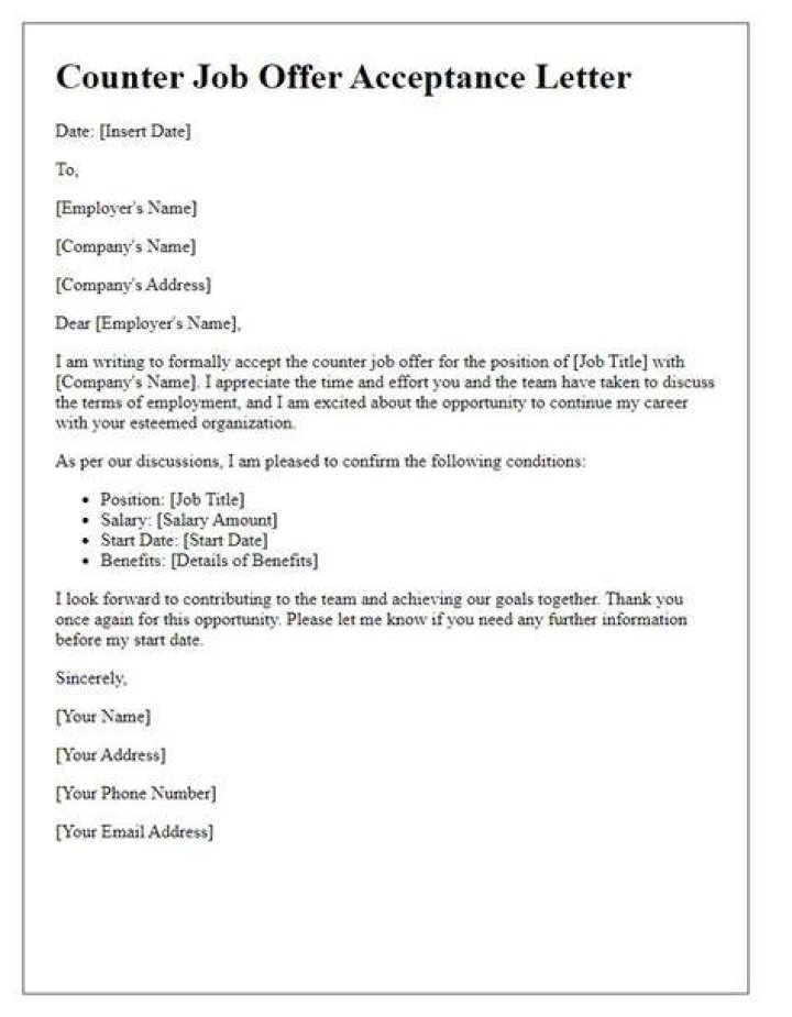 how to counter a job offer