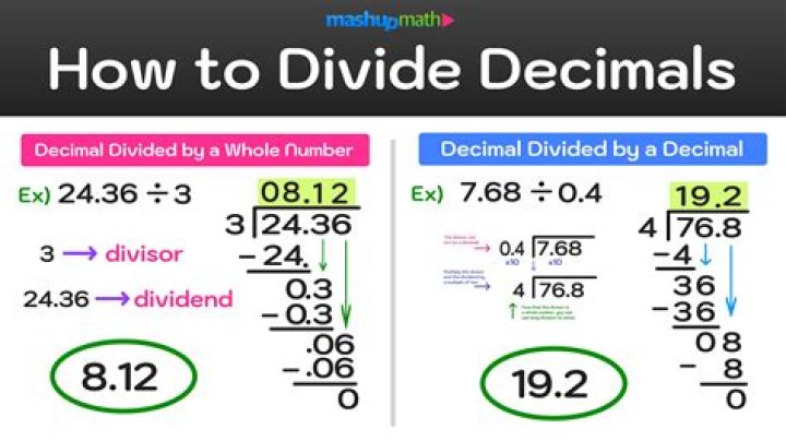 how to divide decimals by whole numbers
