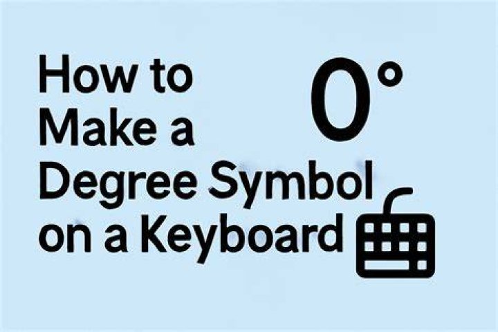 how to do degree symbol