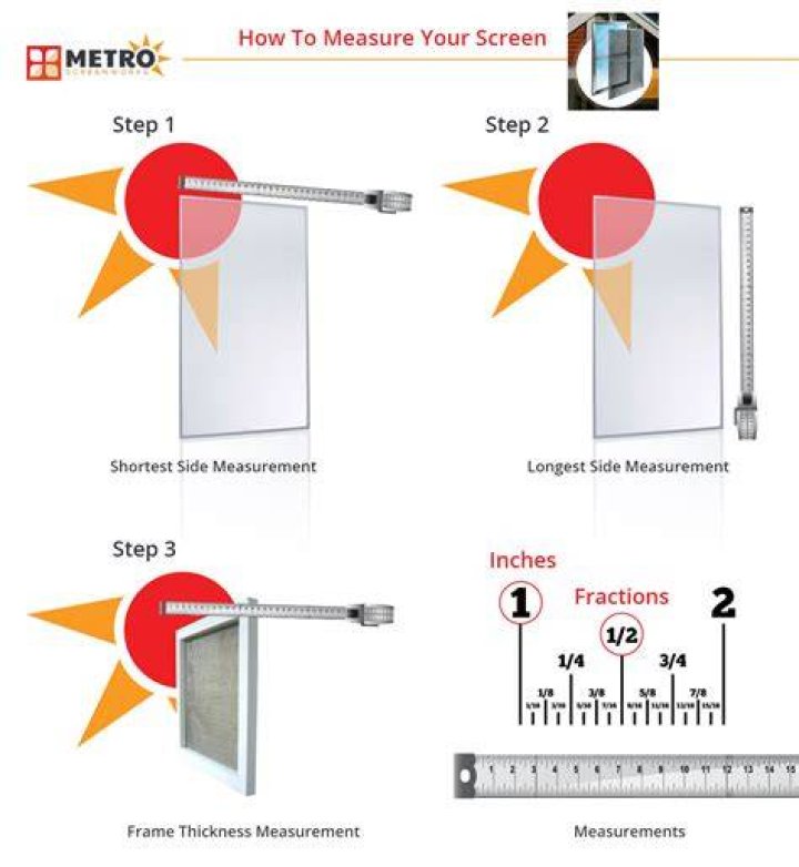 how to measure window screens