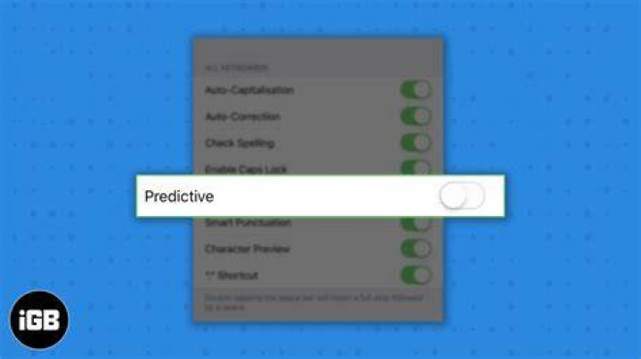 how to turn on predictive text