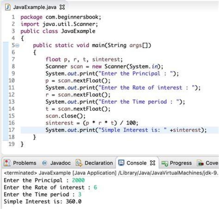 java example