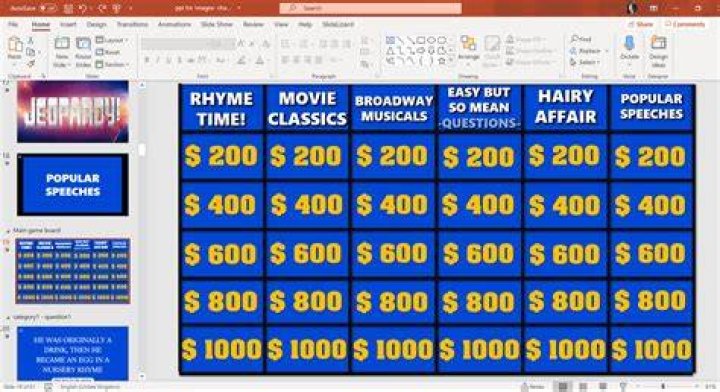 jeopardy game template