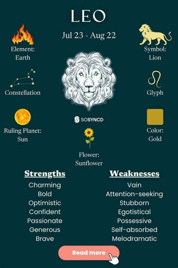 Other characteristics of the Leo zodiac