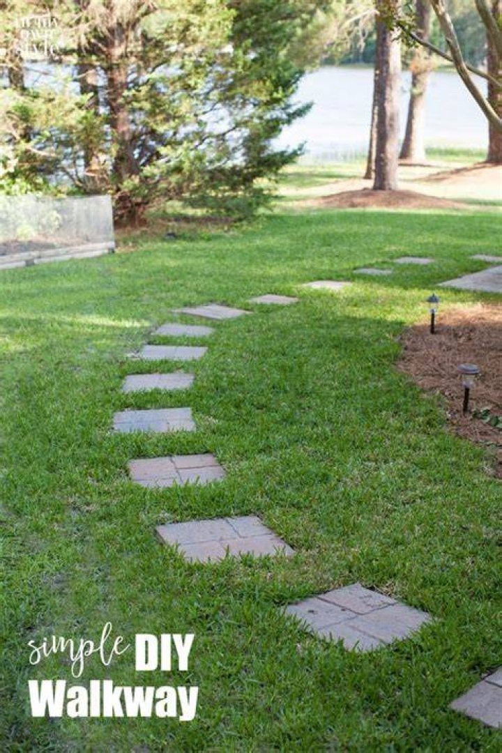 simple paver walkway