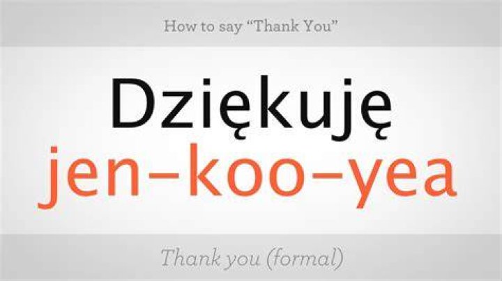 Thank You In Polish