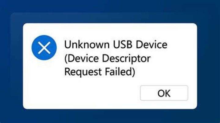 unknown usb device descriptor request failed