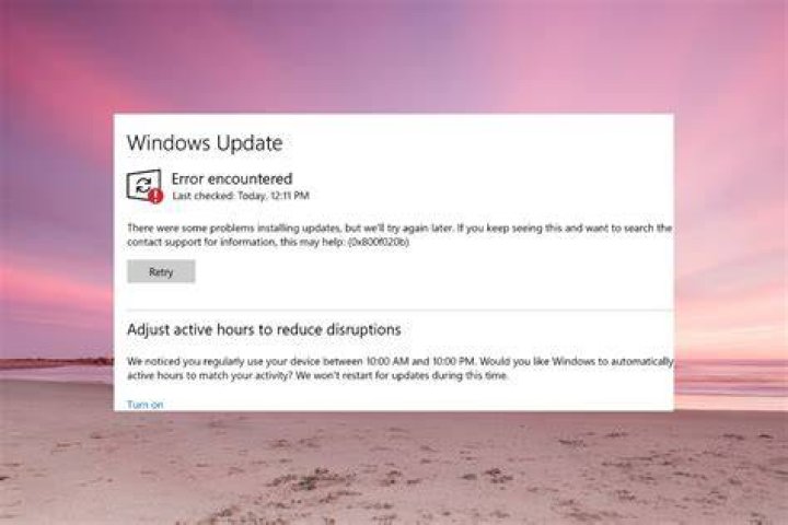 windows 10 update failed